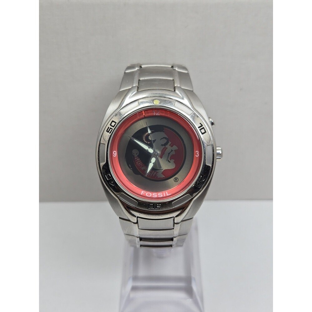 Mens Vintage Fossil Kaleido 41mm Florida State Seminoles Watch New Battery